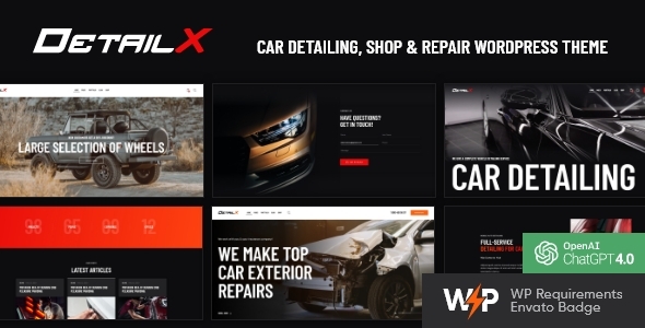 DetailX – Car Detailing, Shop & Repair Theme v1.17.0
