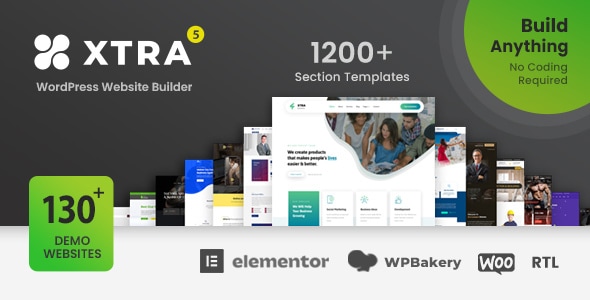 Xtra Multipurpose Creative Website Builder wordpress theme + StyleKit v4.9.12