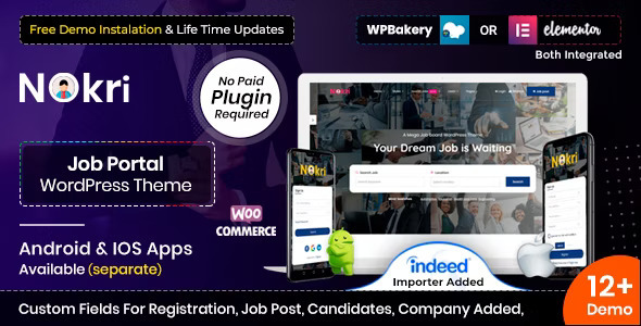 Nokri 1.5.1 – Job Board WordPress Theme