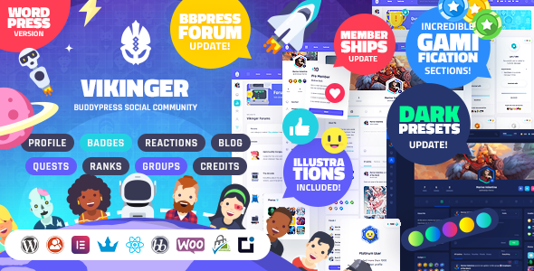 Vikinger 1.9.9.4.1 – BuddyPress and GamiPress Social Community