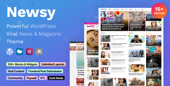 Newsy 2.4.0 – Viral News & Magazine WordPress Theme
