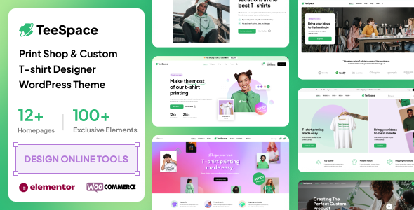 TeeSpace – Print Shop & Custom T-shirt Designer WordPress theme v1.6.4